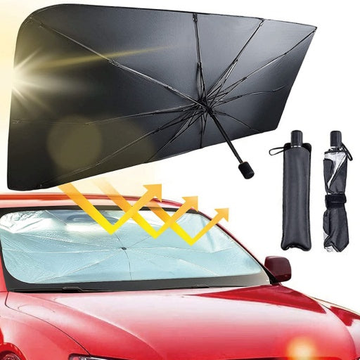 Parasol para auto tipo paraguas de 135 × 75 cm
