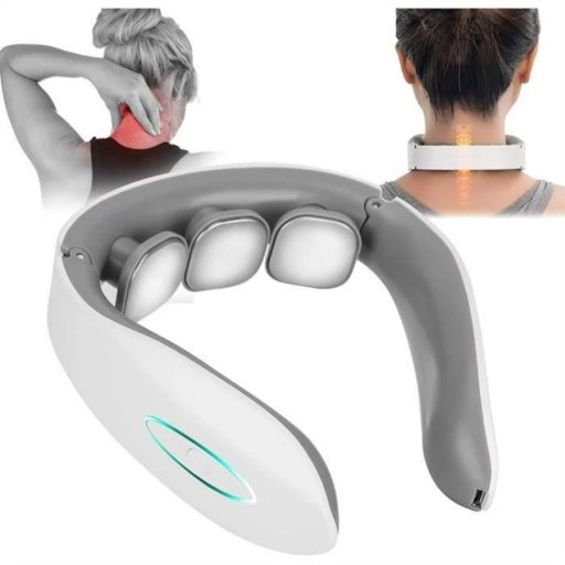 MASAJEADOR DE CUELLO ELECTRICO CERVICAL ELECTROMAGNETICO CALOR 3 ELECTRODOS