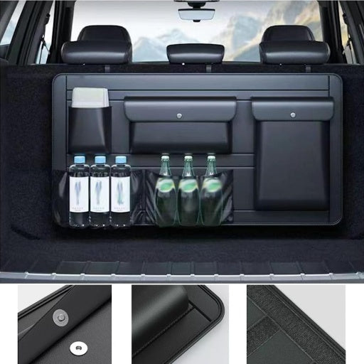 Organizador para baúl de auto con velcro, negro de 90 × 45 cm