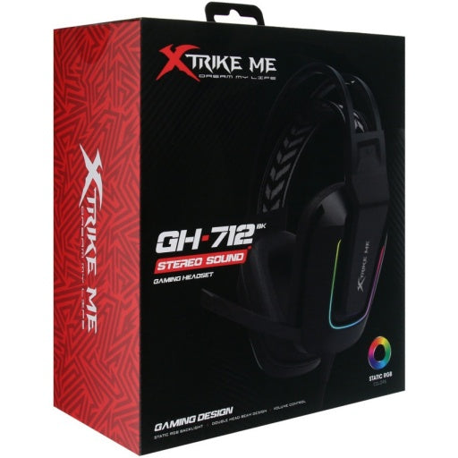 Auriculares gamer GH-712 RGB con micrófono y conexión 3,5 mm