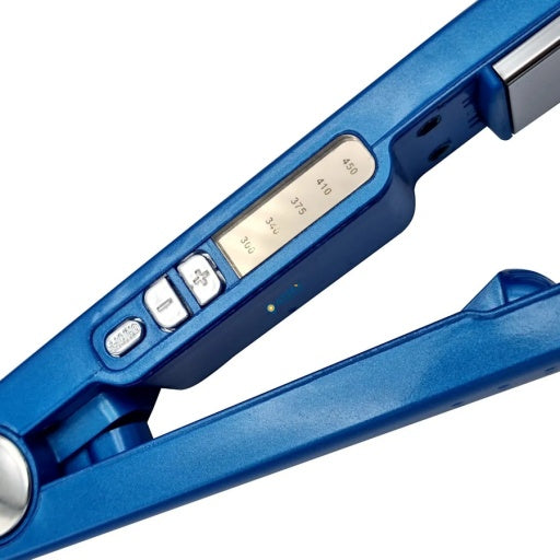 Planchita de pelo de titanio azul, 45 W y 5 niveles de calor