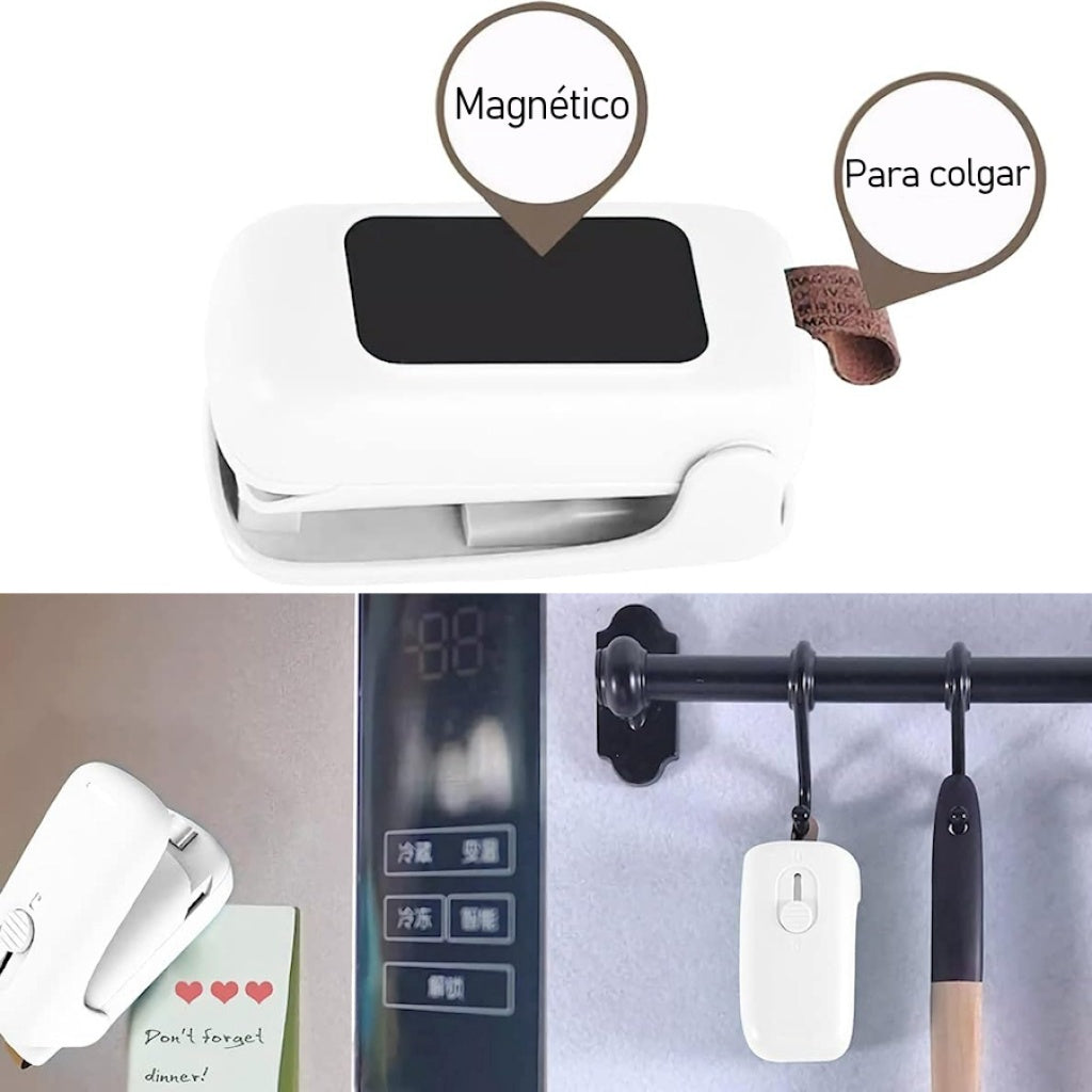 2 en 1 Mini Sellador Térmico + Mini Trincheta Retráctil