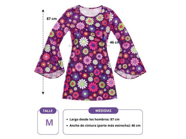 Disfraz vestido retro de adulto