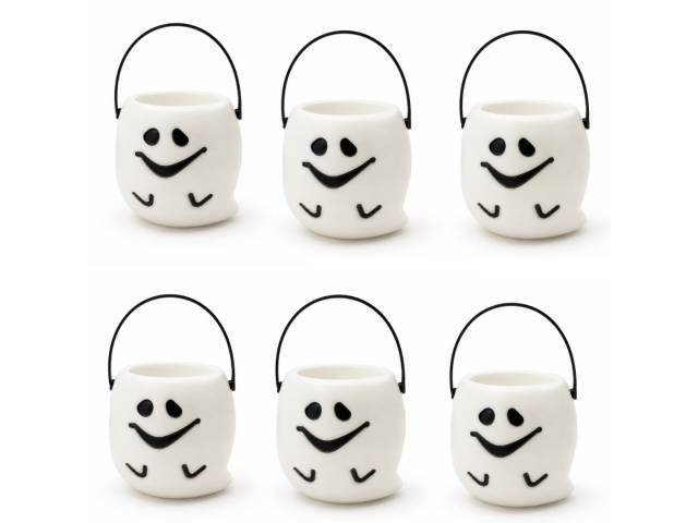 Mini baldes de Halloween x 6 unidades - 7 cm