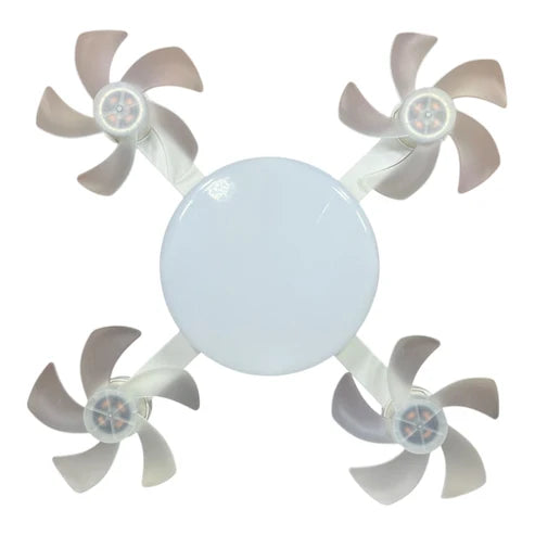 Ventilador + Luz redondo x4