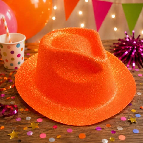 Sombrero Cowboy Glitter Neón