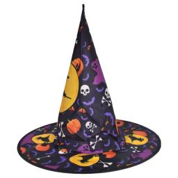 Sombrero de bruja Halloween 38cm.