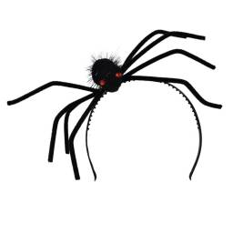 Vincha cotillón de Halloween con araña 24x11cm.